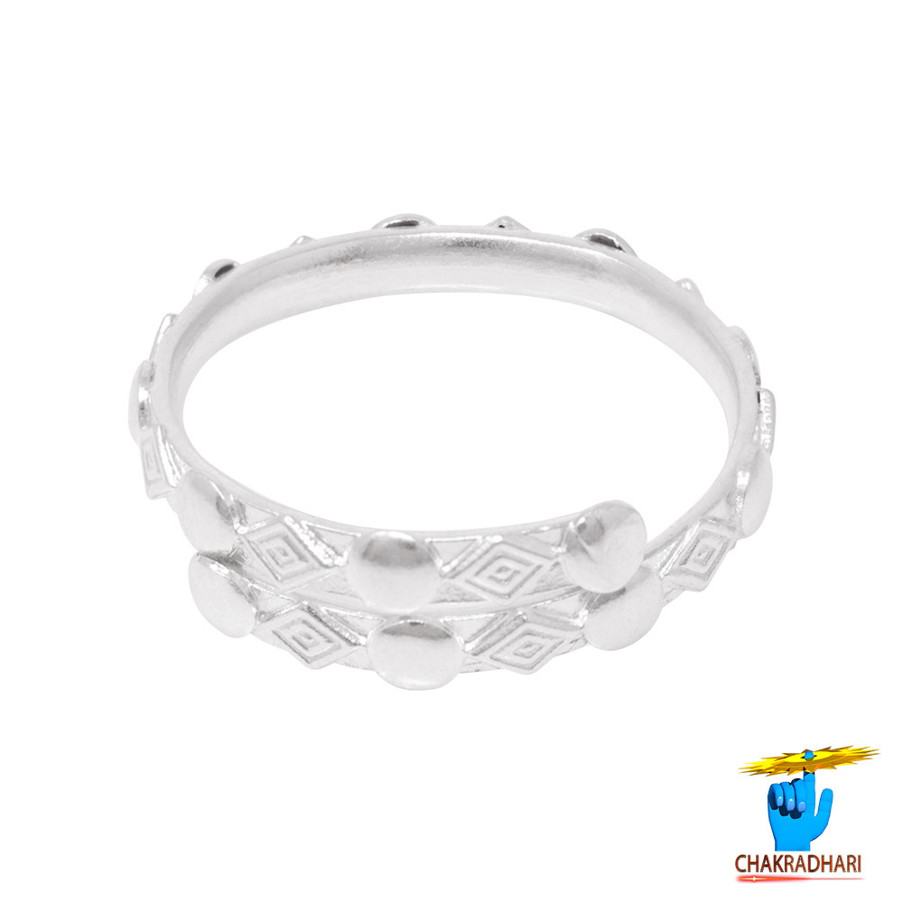 999  Silver Katli Chakka Thumb Toe Pair -           126gm