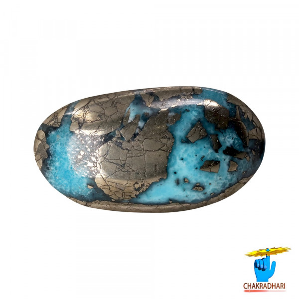 Image of 7.0 Carats Turquoise Irani Gemstone - पिरोजक, फ़िरोज़ा ईरानी रत्न