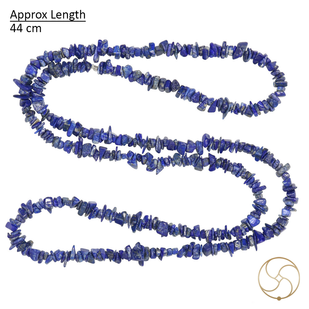 Lapis Lazuli Chips Wearing Mala -