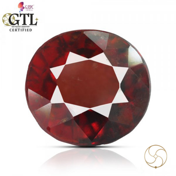 Image of 08.74 Carat Garnet Gemstone With Ring Or Pendant – गोमेद रत्न
