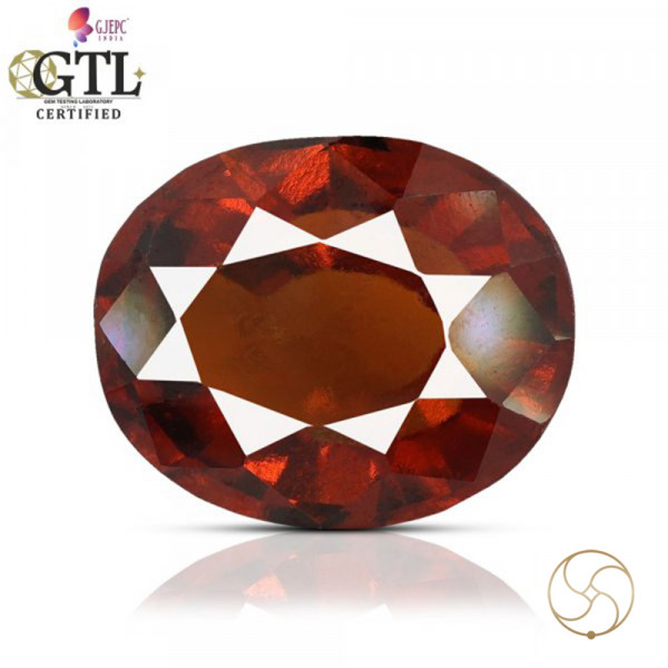 Image of 06.16 Carat Garnet Gemstone With Ring Or Pendant – गोमेद रत्न