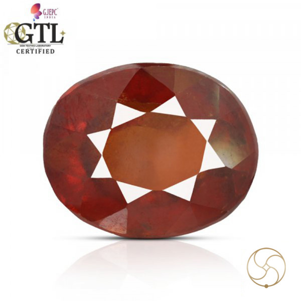 Image of 06.16 Carat Garnet Gemstone With Ring Or Pendant – गोमेद रत्न