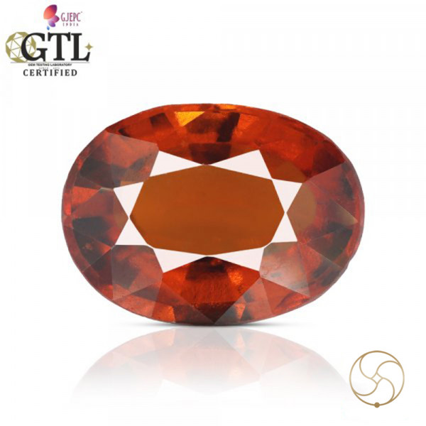 Image of 05.31 Carat Garnet Gemstone With Ring Or Pendant – गोमेद रत्न