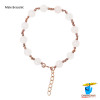 99.9% Pure Copper  Rose Quartz Bracelet For Male And Female- 99.9% शुद्ध तांबा गुलाबी स्फटिक वलय स्त्रि पुरुष हेतु