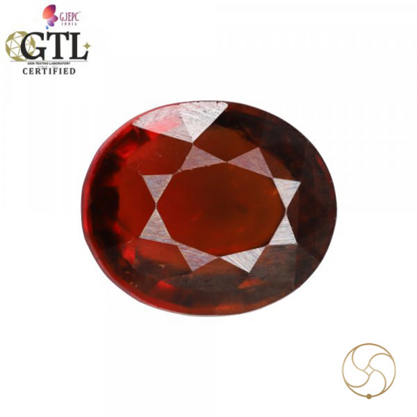Image of 11.90 Carat Garnet Gemstone With Ring Or Pendant – गोमेद रत्न