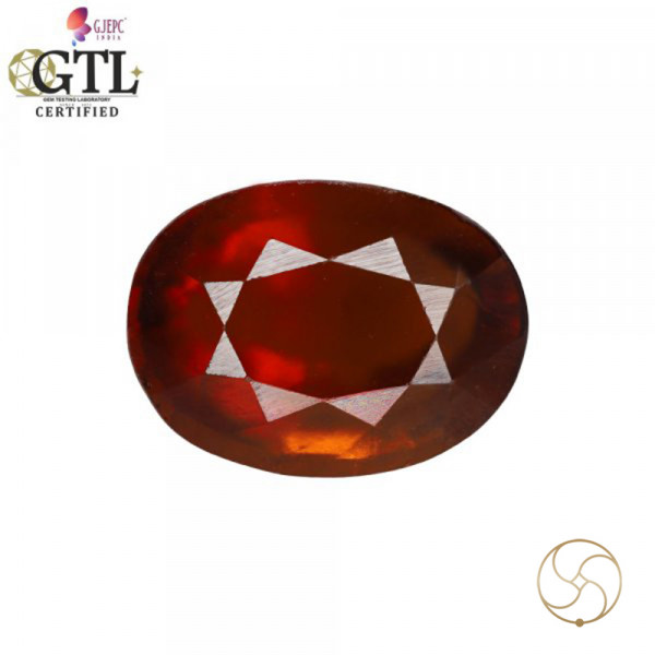 Image of 10.95 Carat Garnet Gemstone With Ring Or Pendant – गोमेद रत्न