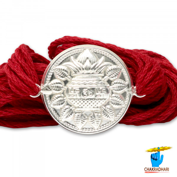Image of 99.9% Silver Kalash Rakhi - चाँदी कलश राखी