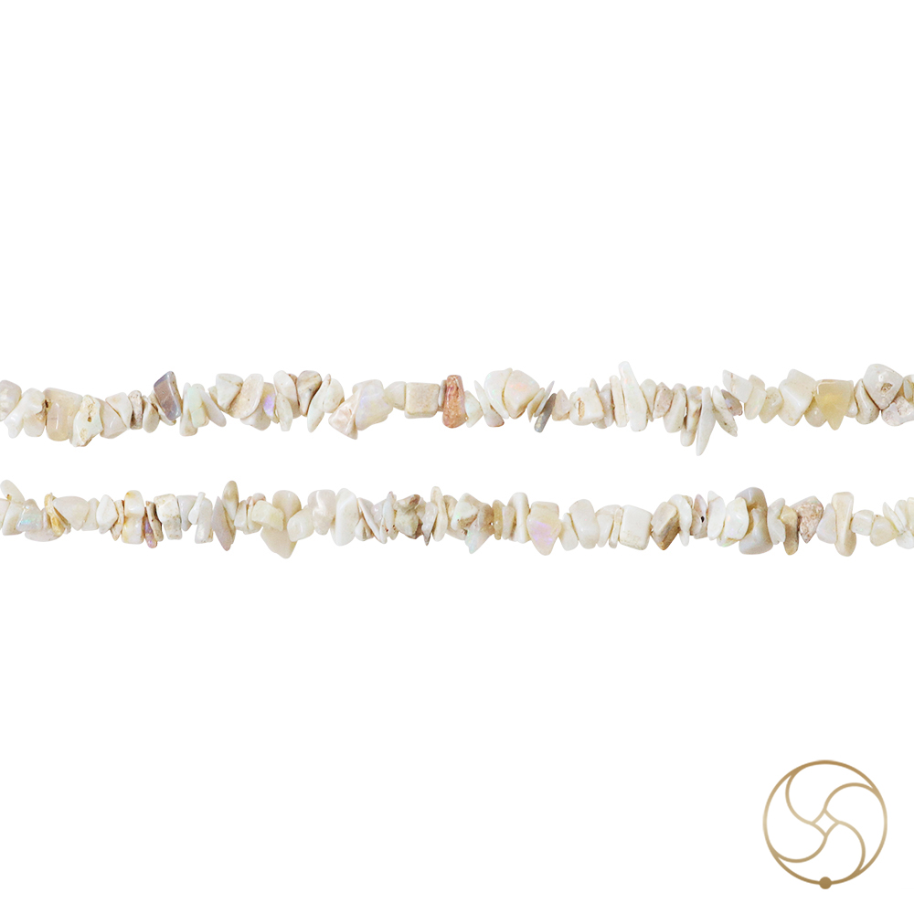 Opal Chips Wearing Mala -