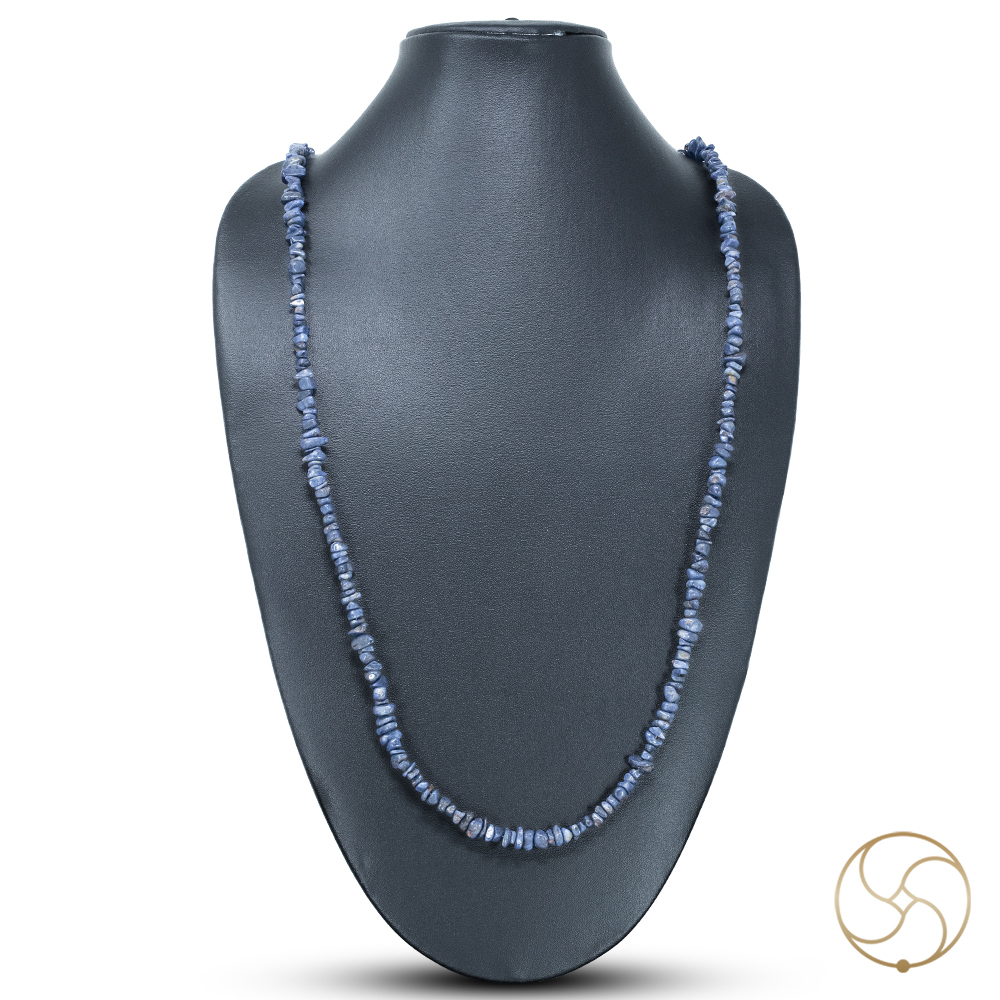 Blue Sapphire Wearing Mala -