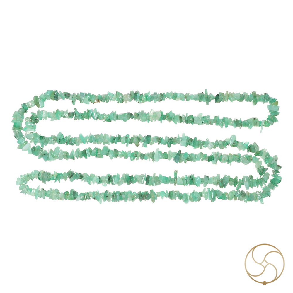 Emerald Chips Wearing Mala -