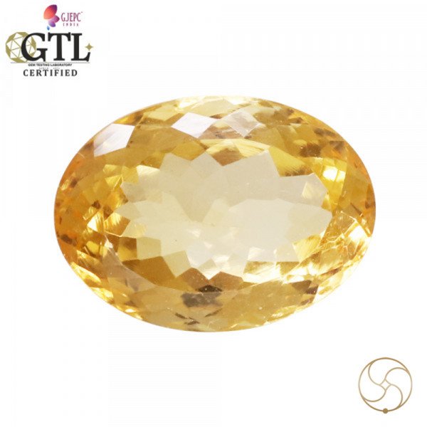 Image of 10.90 Carats Natural Citrine (Sunhela) Stone With Ring Or Pendant - प्राकर्तिक सिट्रीन (सुनहला) स्टोन