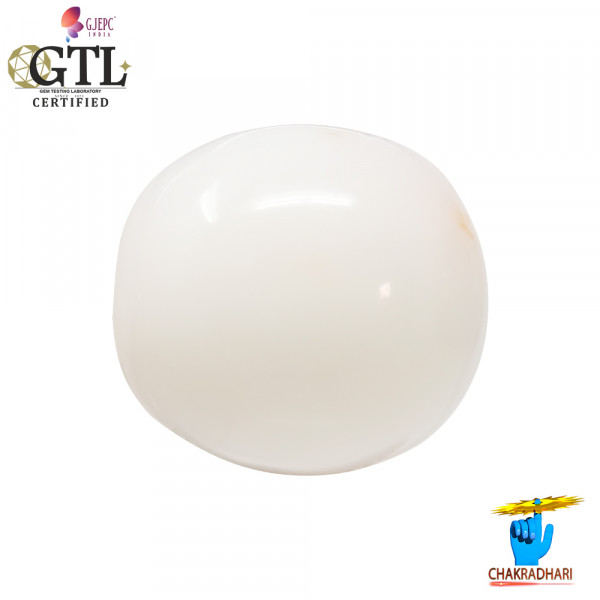 Image of 16.85 Carats White Coral With Ring Or Pendant - सफ़ेद मूंगा रत्न