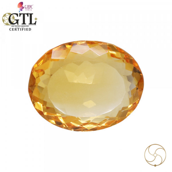 Image of 10.35 Carats Natural Citrine (Sunehla) Stone With Ring Or Pendant - प्राकर्तिक सिट्रीन (सुनहला) स्टोन