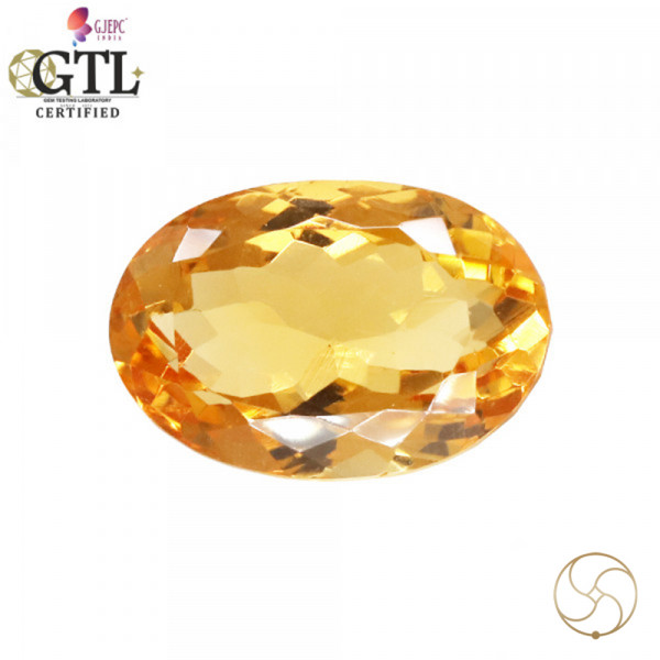 Image of 9.73 Carats Natural Citrine (Sunehla) Stone With Ring Or Pendant - प्राकर्तिक सिट्रीन (सुनहला) स्टोन