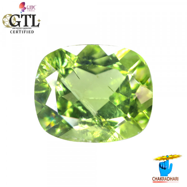 Image of 5.95 Carats Peridot Gemstone With Ring Or Pendant - पुटिका रत्न