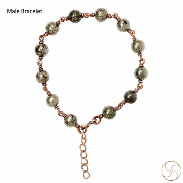 Image of Nepaliya Copper Golden Pyrite Stone Bracelet