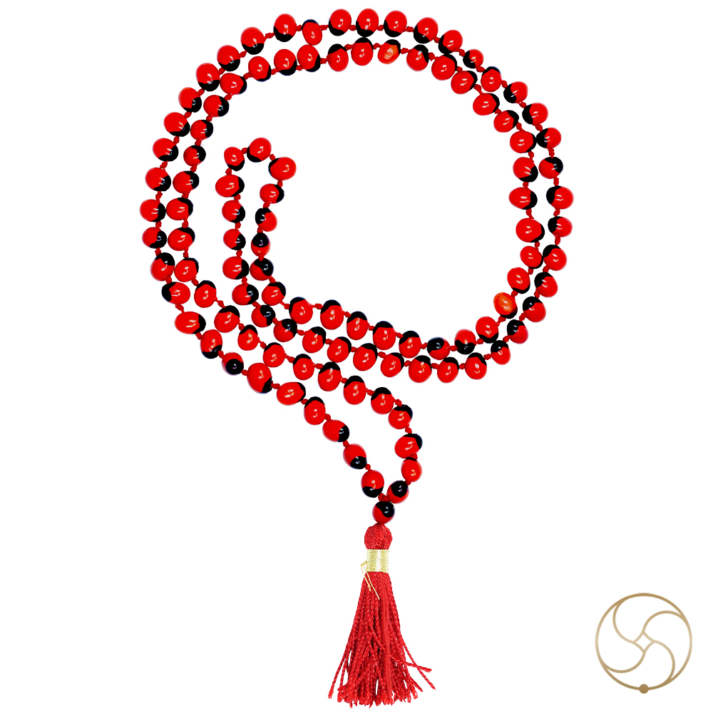 Red Chirmi Jaap Mala 108 1 Beads