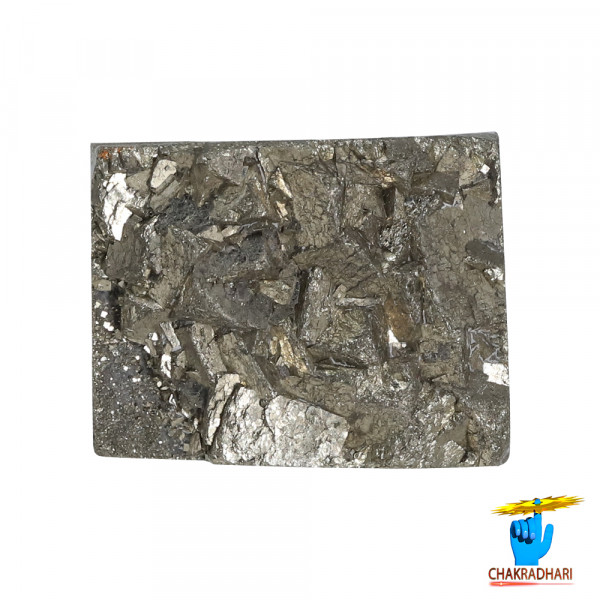 Image of 12.6 Carats Pyrite Gemstone With Ring Or Pendant - माक्षिक रत्न