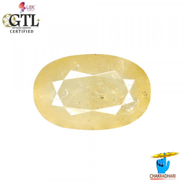 Image of 7.62 Carats Yellow Sapphire With Ring Or Pendant – पुखराज ठोस