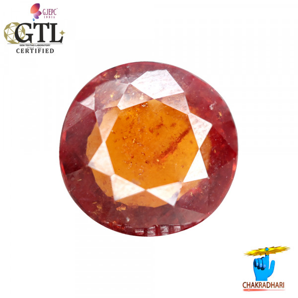 Image of 4.72 Carat Garnet Gemstone With Ring Or Pendant – गोमेद रत्न