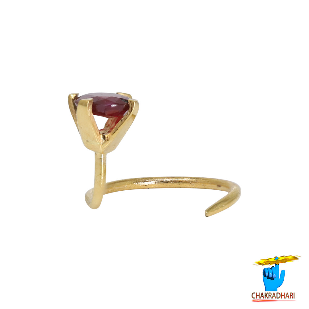916 0412 grams Gold 029 Carat Natural Ruby Nose pin