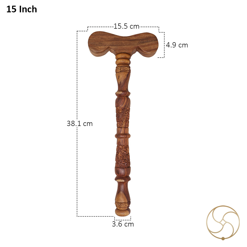 Natural Sheesham Yoga Stick -