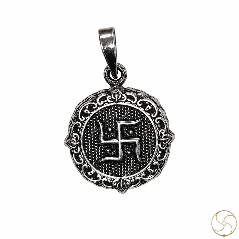 996 Silver Swastik Pendant