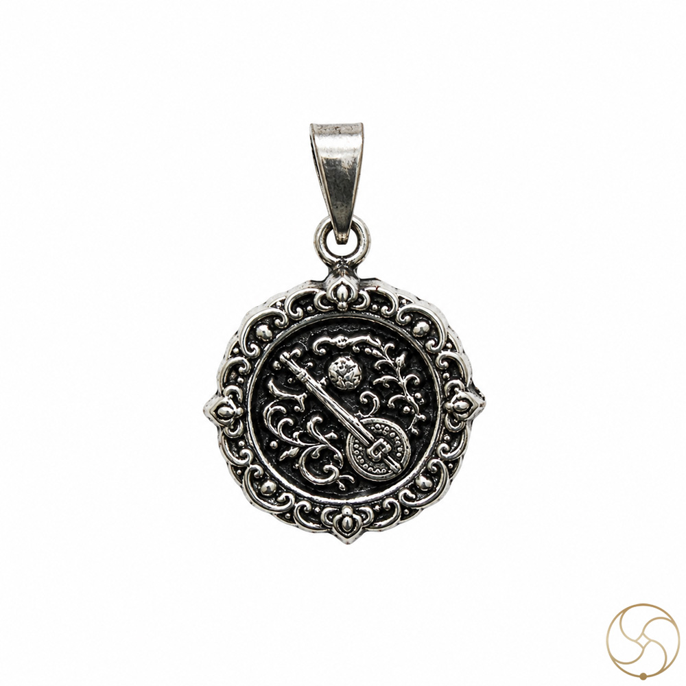 996 Silver Veena Pendant