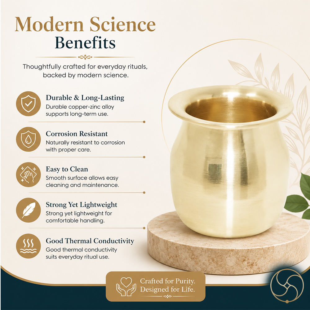 Ritika Brass Ghanti Lota - 350ml