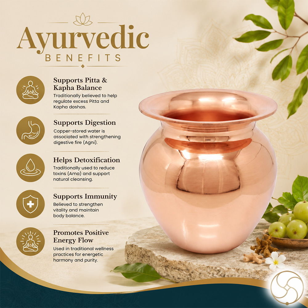999 Nepaliya Copper Kalash Lota - 1300ml