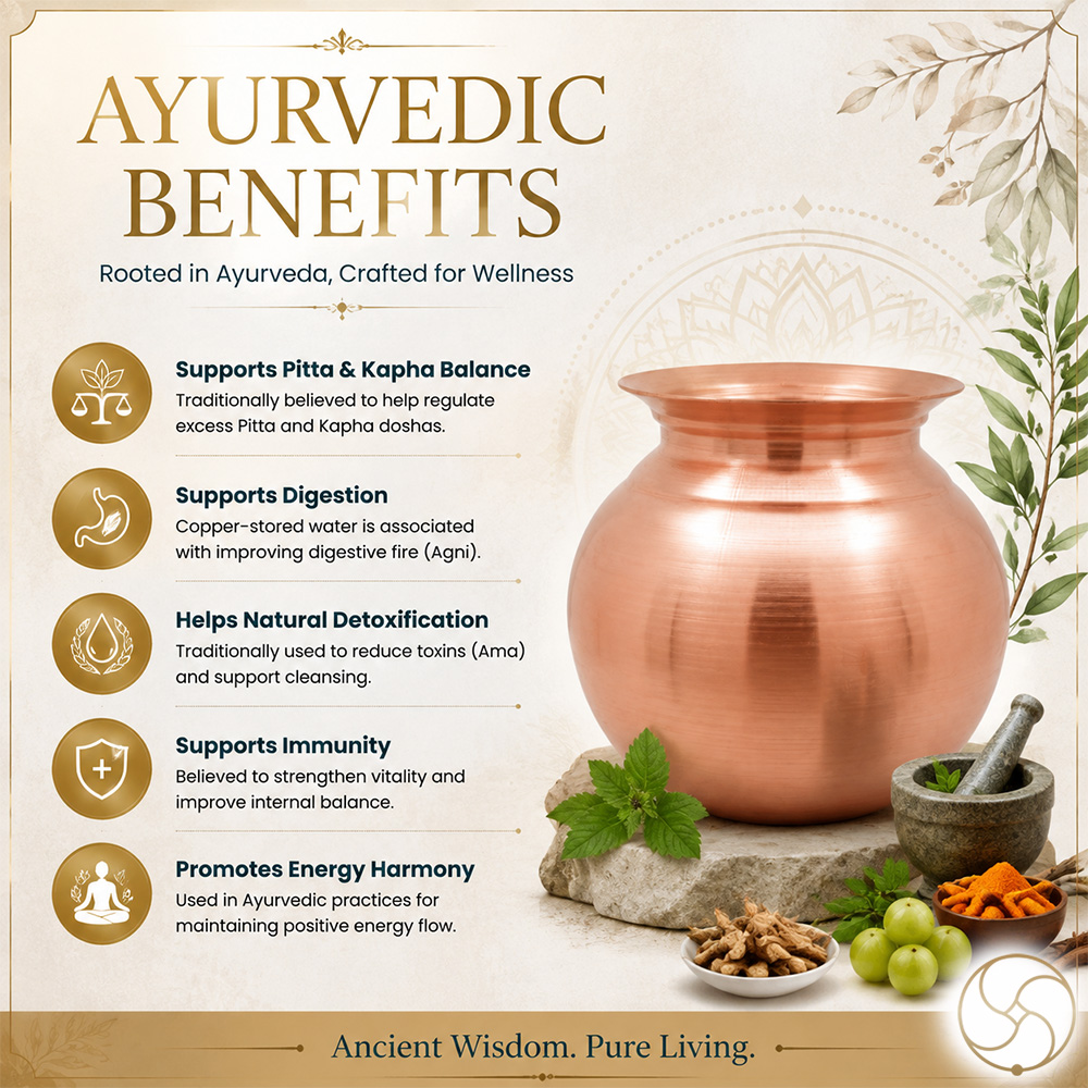 3000ml or 4100ml 999 Pure Nepaliya Copper Matki