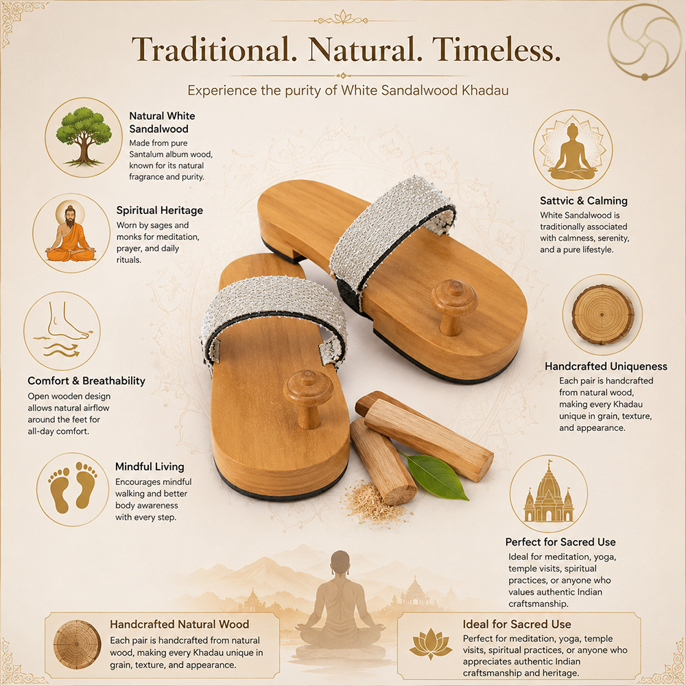 Natural White Sandalwood Khadau