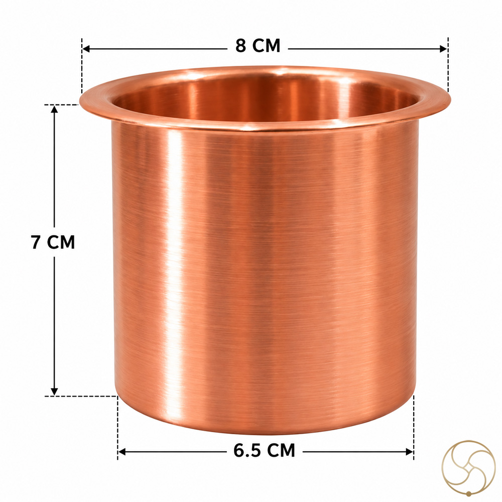 999 Nepaliya Copper Vedic Panchpatra and Aachmani Set