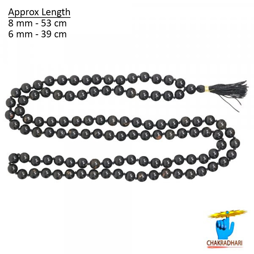 Black Vikrant Mala for Jaap or Wearing  8mm or 6mm