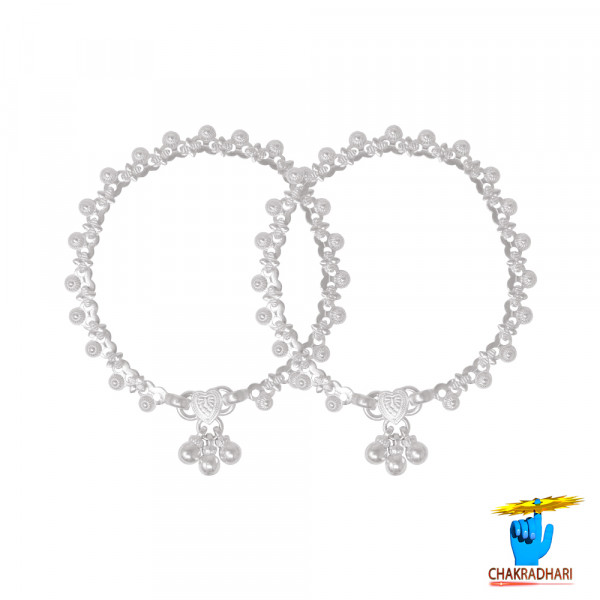 Image of 99.6% Silver Children&#039;s Anklet- चाँदी टाबर पायल