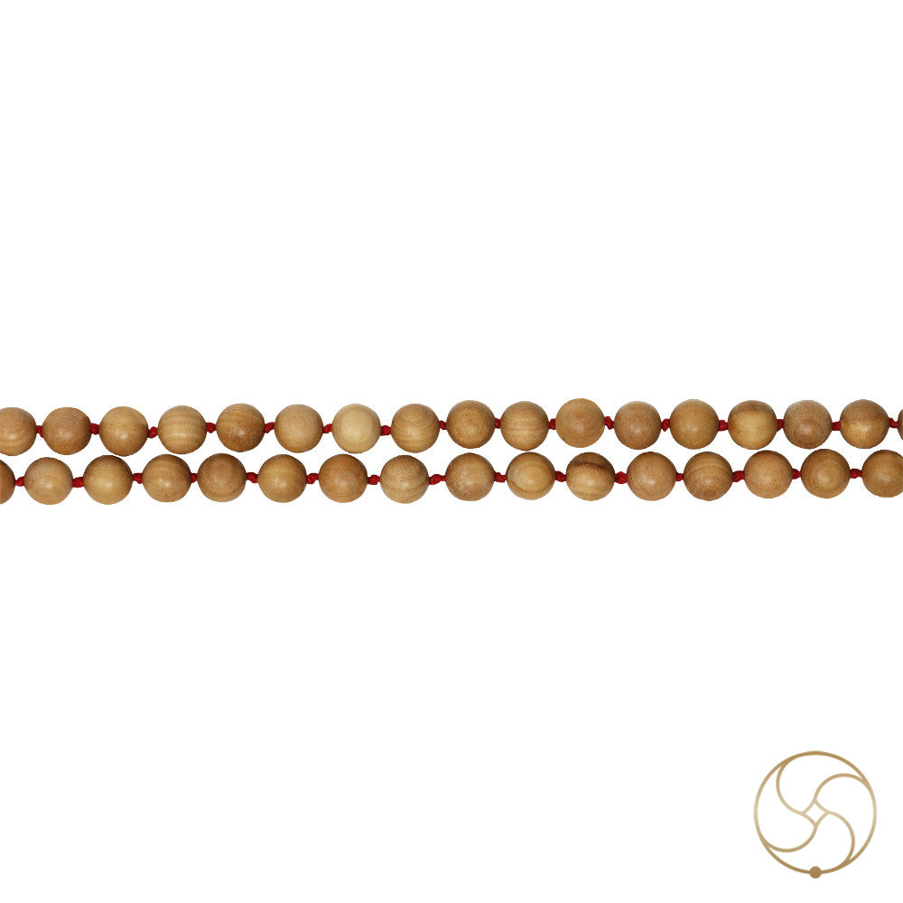 Pure White Sandalwood Mala 1081 beads for Jaap or Wearing 8mm or 6mm or 4mm