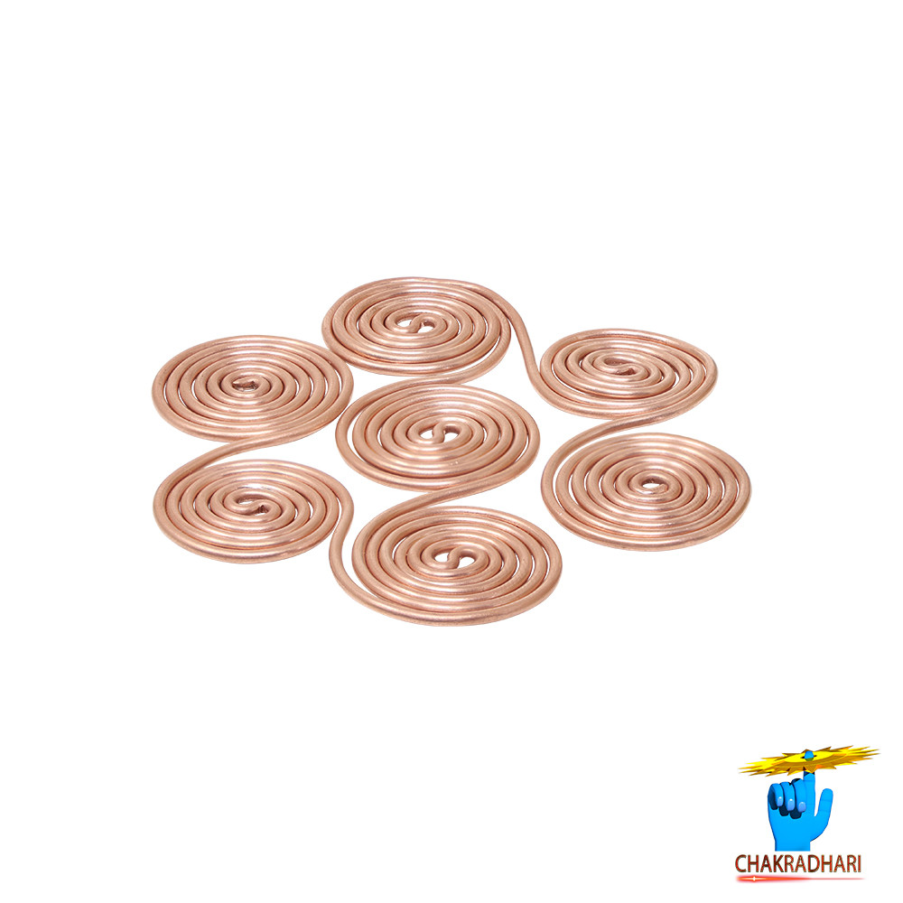 999 Nepaliya Copper EMF Protector 7 circle Triskelion Energy Coil -