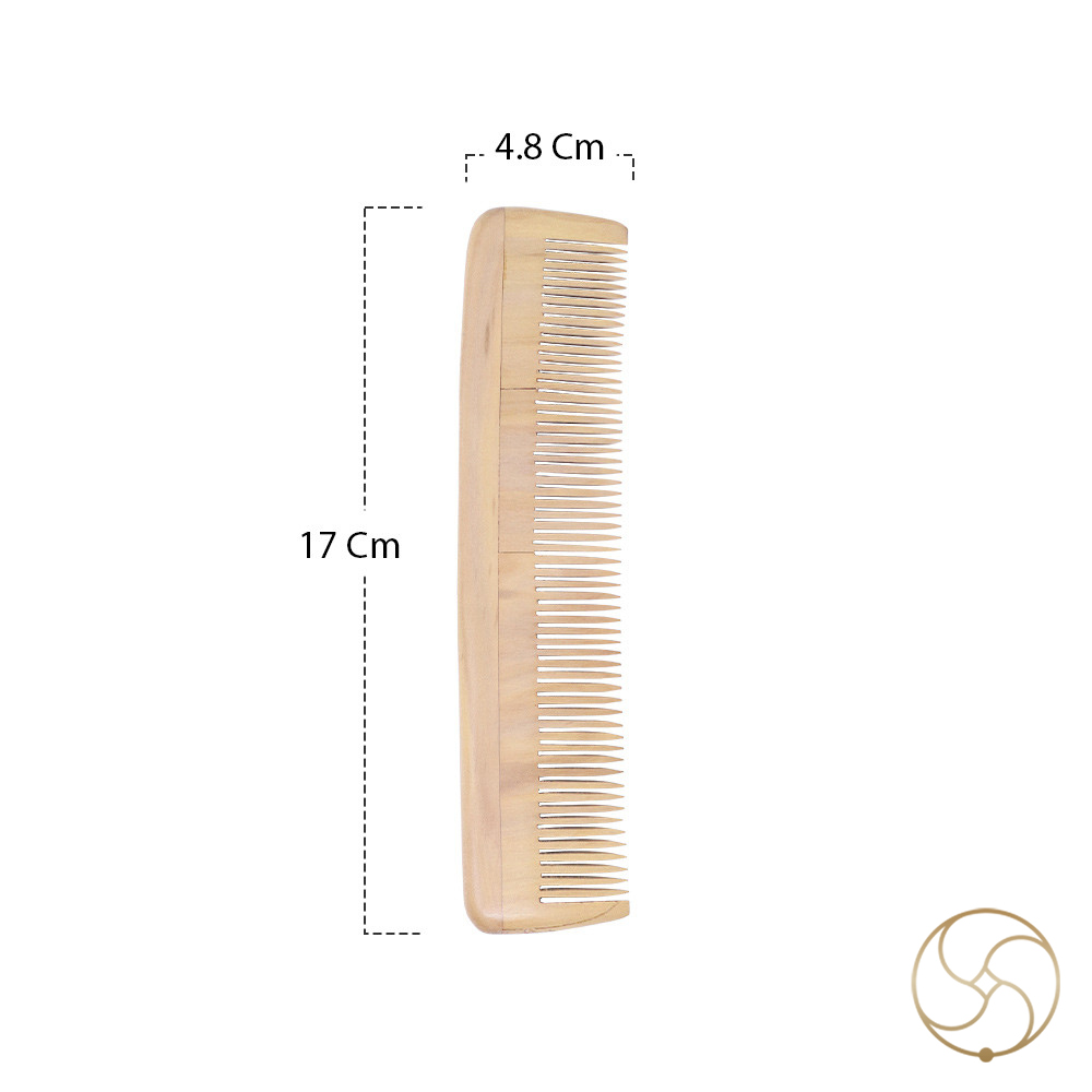 Graceful Long White Sandalwood Comb 17 cm by 48 cm