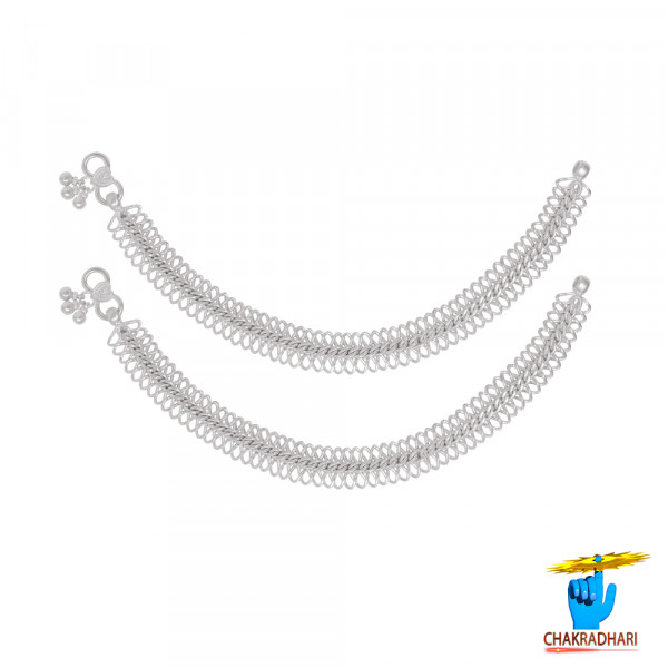 Image of 99.6% Silver Imarti Payal - चाँदी इमरती पायल