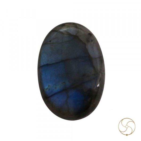 Image of 47.80 Carats Natural Labradorite Gemstone With Silver Pendant -प्राकर्तिक लैब्राडोराइट स्टोन