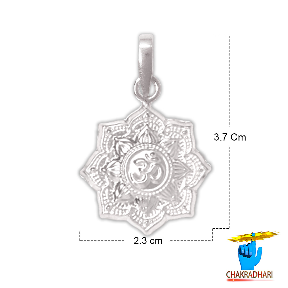 996 Silver Shikhar Om Pendant -     