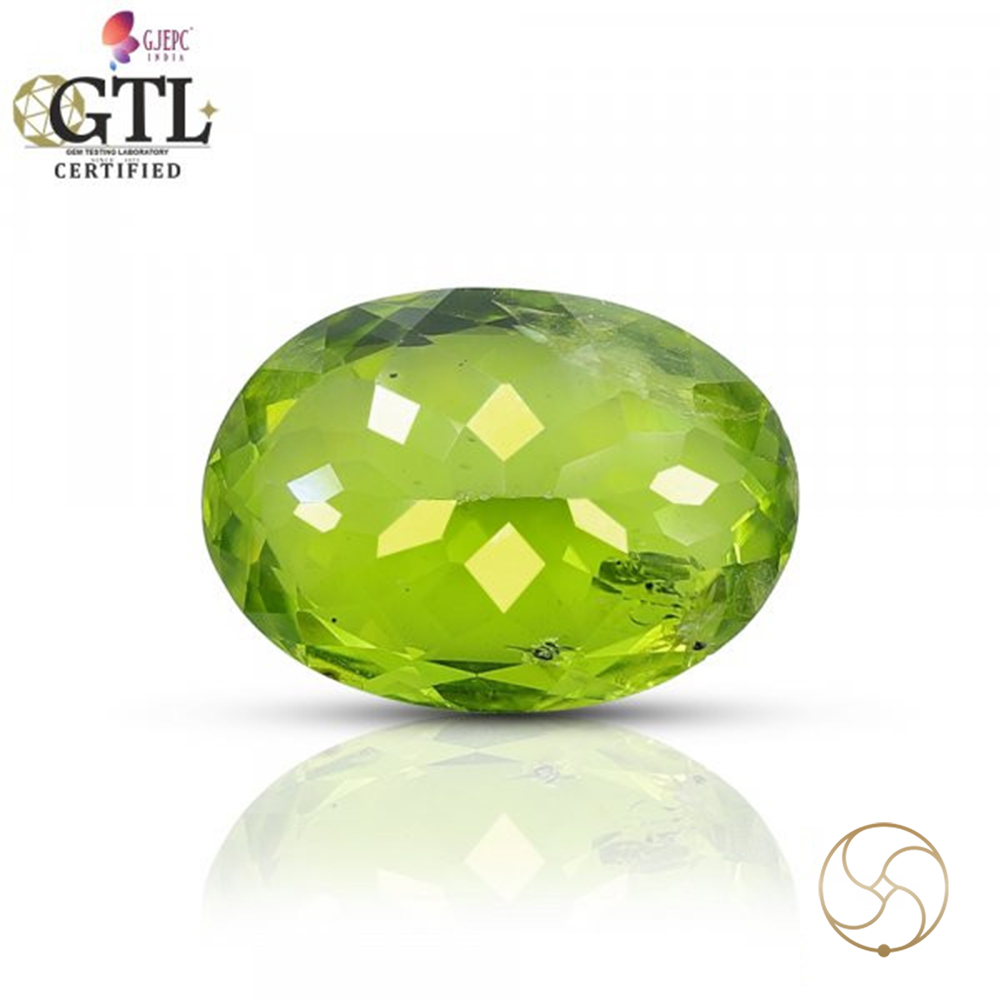 0668 Carats Peridot Gemstone With Ring Or Pendant -  