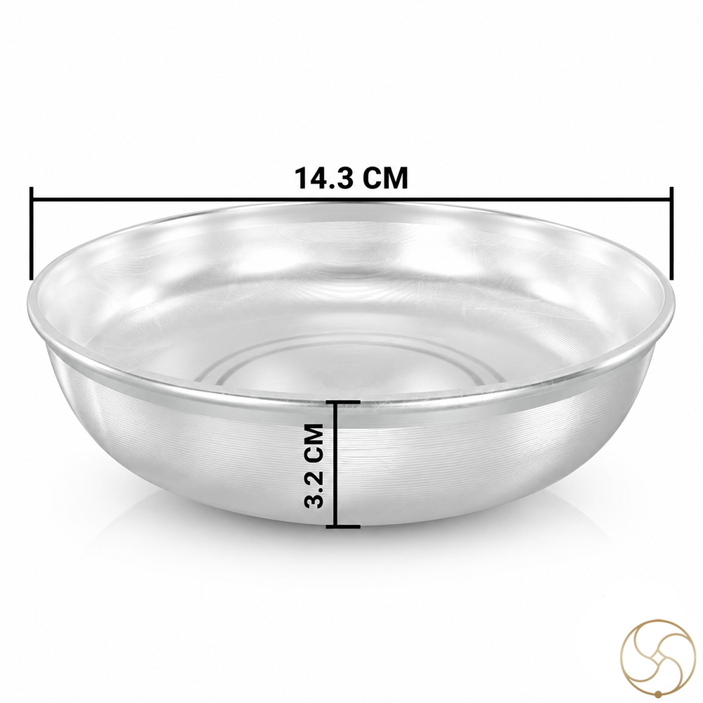 999 Silver Halwa Plate