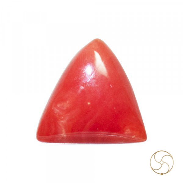 Image of 07 Ratti Triangular Coral With Ring Or Pendant - मूंगा रत्न