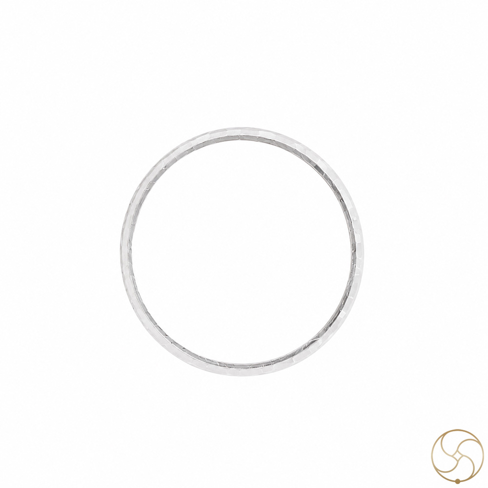 999 Silver Half Round Lathe Ring