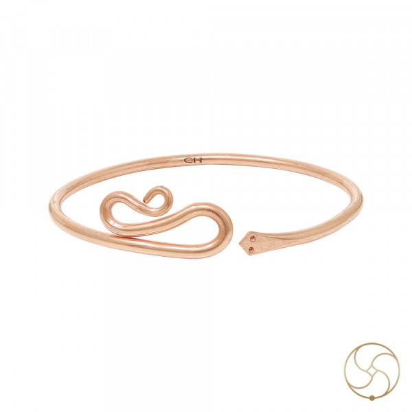 Image of 99.9% Nepaliya Copper Ladies &amp; Gents Snake Leg bangle - नेपालिया तांबा स्त्री एवं पुरुष नाग पैर कड़ा (35gm)