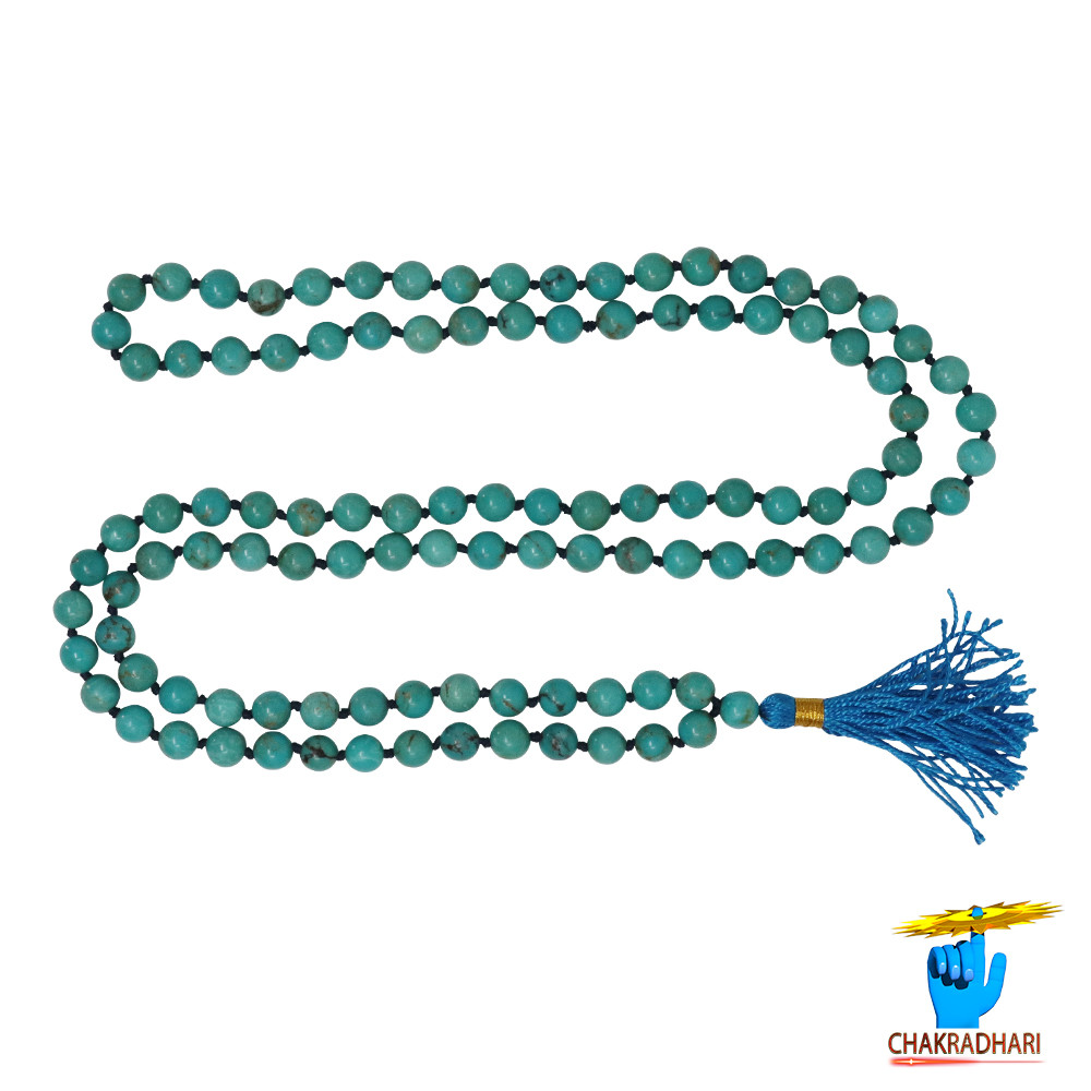 Firoza Mala 108 Plus 1 Beads for Jaap or Wearing 7mm