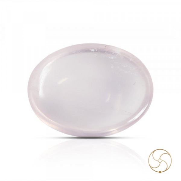 Image of 6.80 Carats to 11.20 Carats Rose Quartz Cabochon Gemstone With Silver Ring Or Pendant - गुलाबी स्फटिक