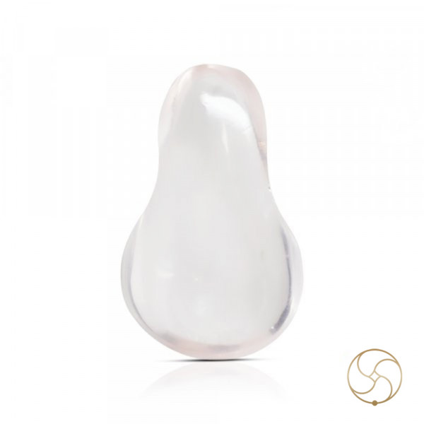 Image of 06 Carats to 06.60 Carats Rose Quartz Cabochon Gemstone With Silver Ring Or Pendant - गुलाबी स्फटिक