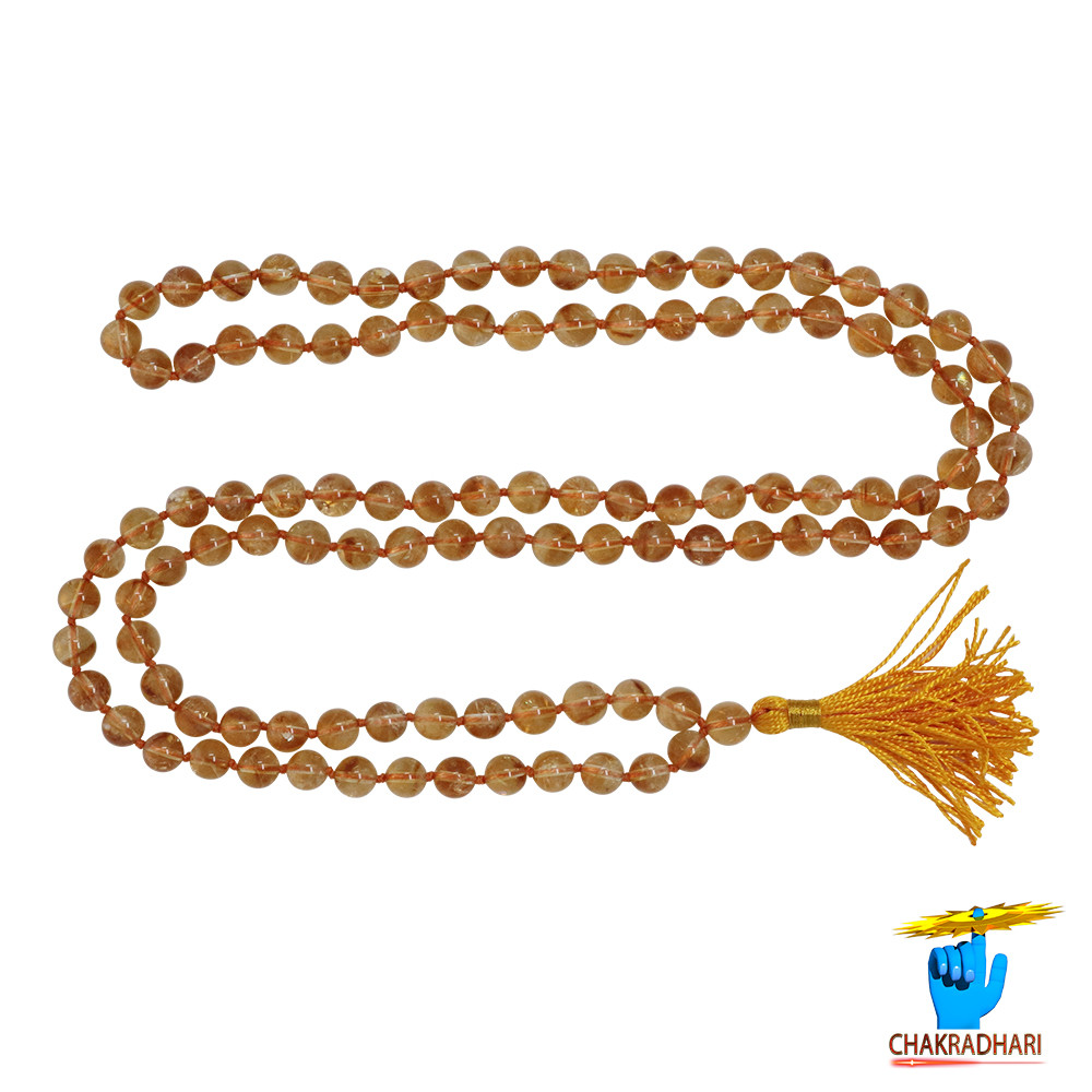 Pure Citrine Mala With 1081 Beads for Jaap or Wearing 8mm